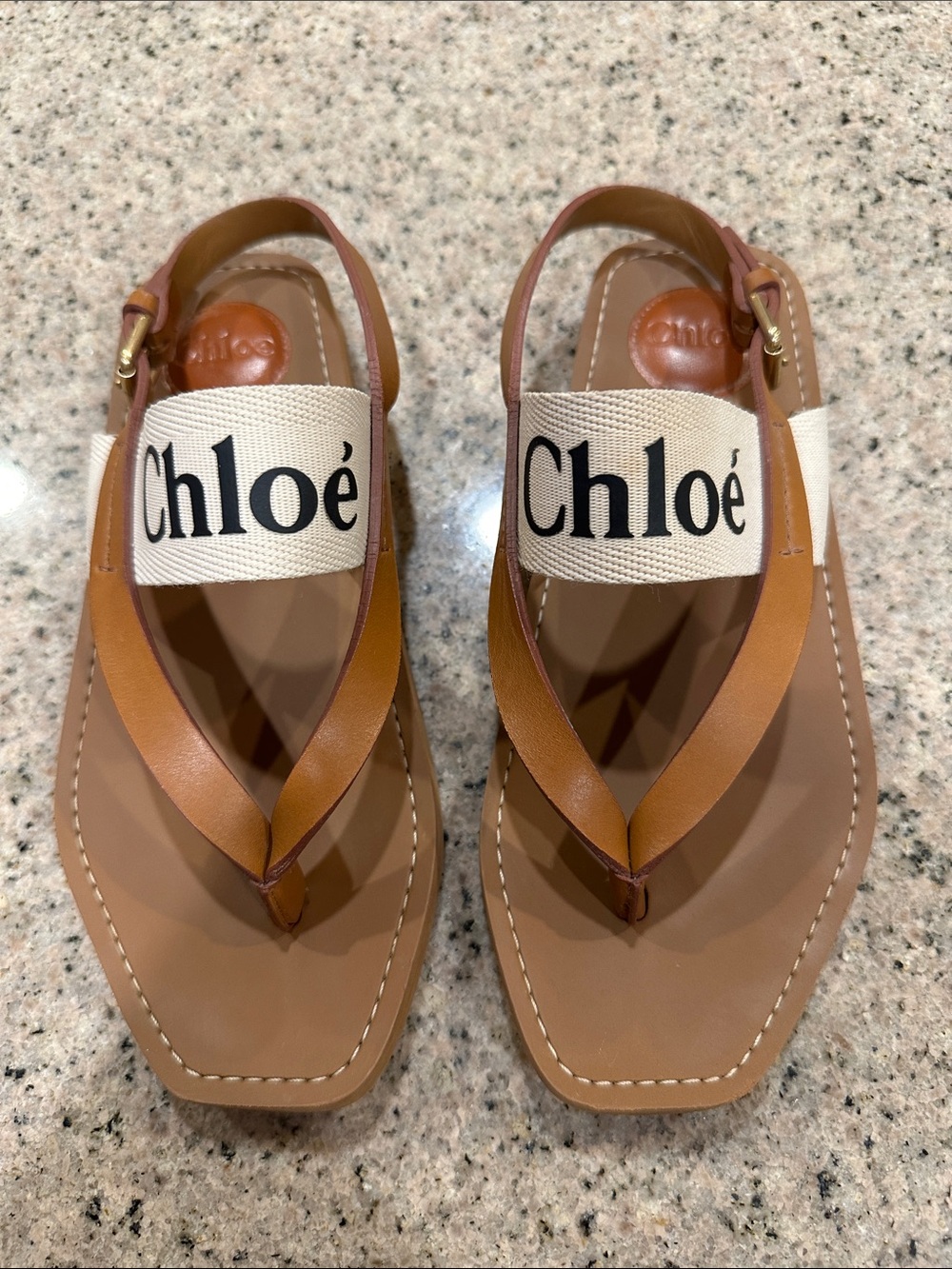Chole Woody Flat Sandals